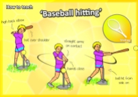baseball swing how to teach tee ball sport pe kids kindy tennis