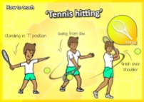 tennis hit kids teach sport pe school